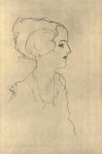 Sağdaki profildeki kız by Gustav Klimt